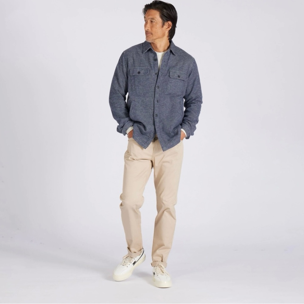 Grayers Cold Weather Heavyweight Cotton Twill Button Up Shirt Jacket Gray LRG - Picture 2 of 8